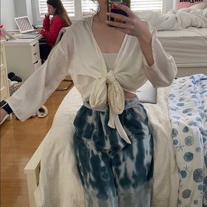 Silk Urban Outfiters Wrap Top